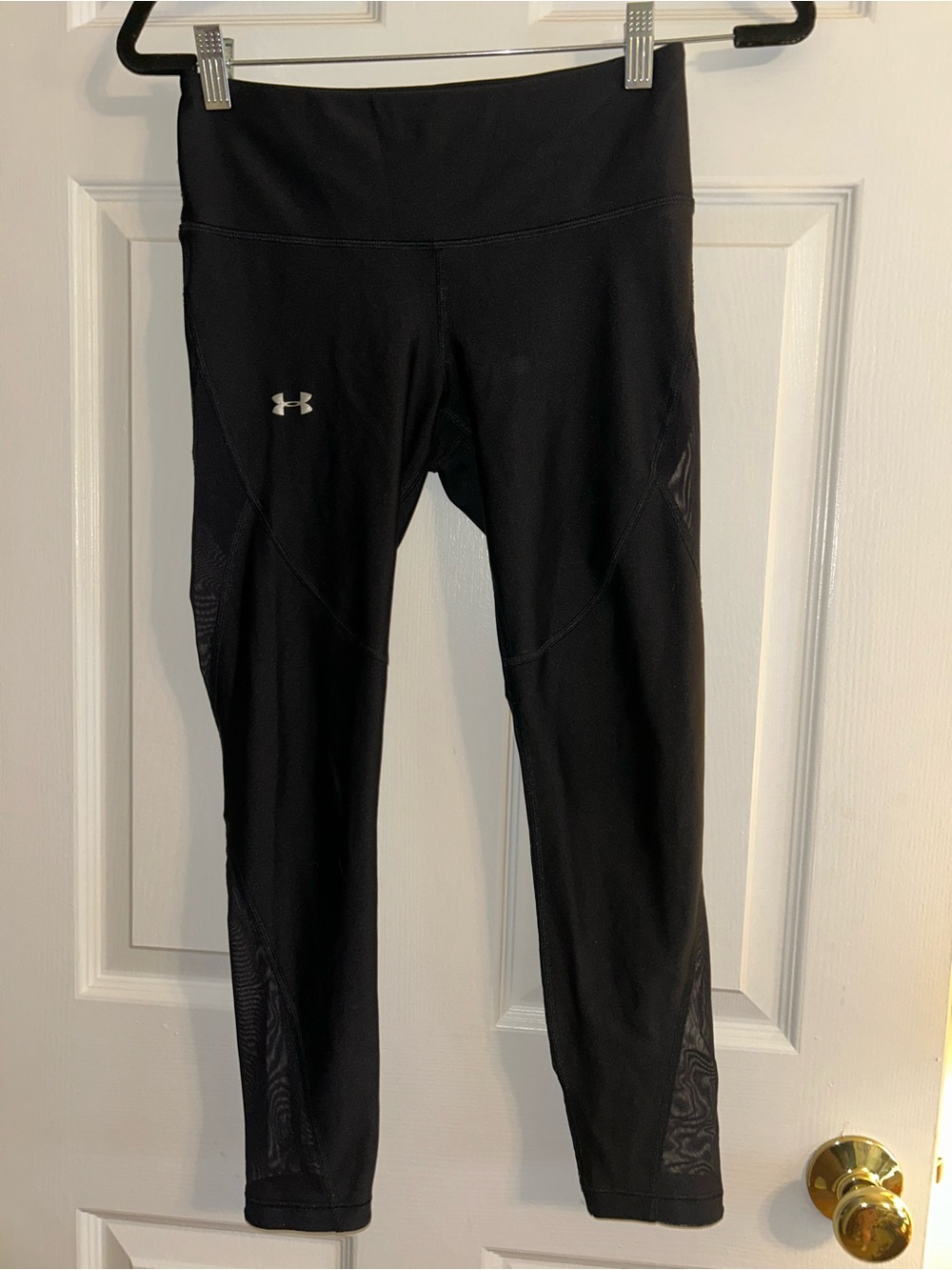 Under Armour Black Leggings with Mesh Panels